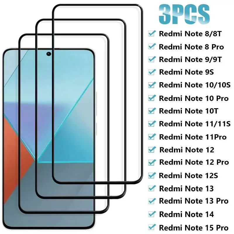 3PCS Tempered for Xiaomi 14 13 12 15 5G Screen Protector For Redmi Note 11 10 9 8 Pro 11S 10S 9S 8T Glass
3PCS Tempered for Xiaomi 14 13 12 15 5G Screen Protector For Redmi Note 11 10 9 8 Pro 11S 10S 9S 8T Glass