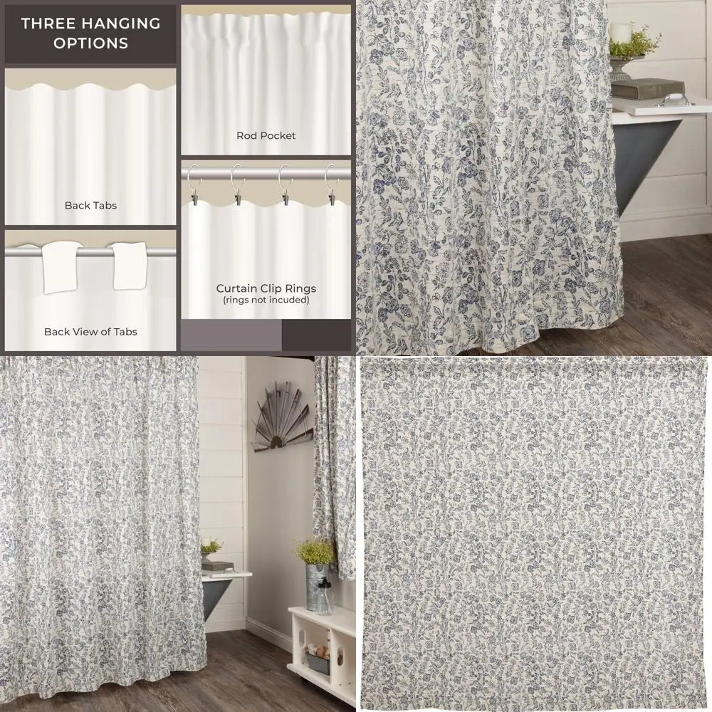 Винтажная синяя занавеска для душа с цветочным принтом 72, декор для ванной комнаты в стиле кантри-коттеджа, кремовый и синий принт
Винтажная синяя занавеска для душа с цветочным принтом 72, декор для ванной комнаты в стиле кантри-коттеджа, кремовый и синий принт