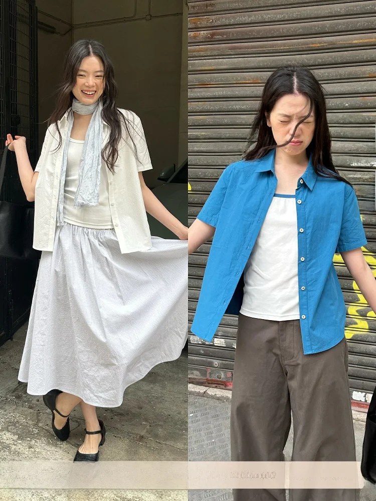 UNRETRO American Basic Sle College Faion ort Sve irt Women's Layering Casual irt Street Sle Loose Fit Cotton
UNRETRO American Basic Sle College Faion ort Sve irt Women's Layering Casual irt Street Sle Loose Fit Cotton