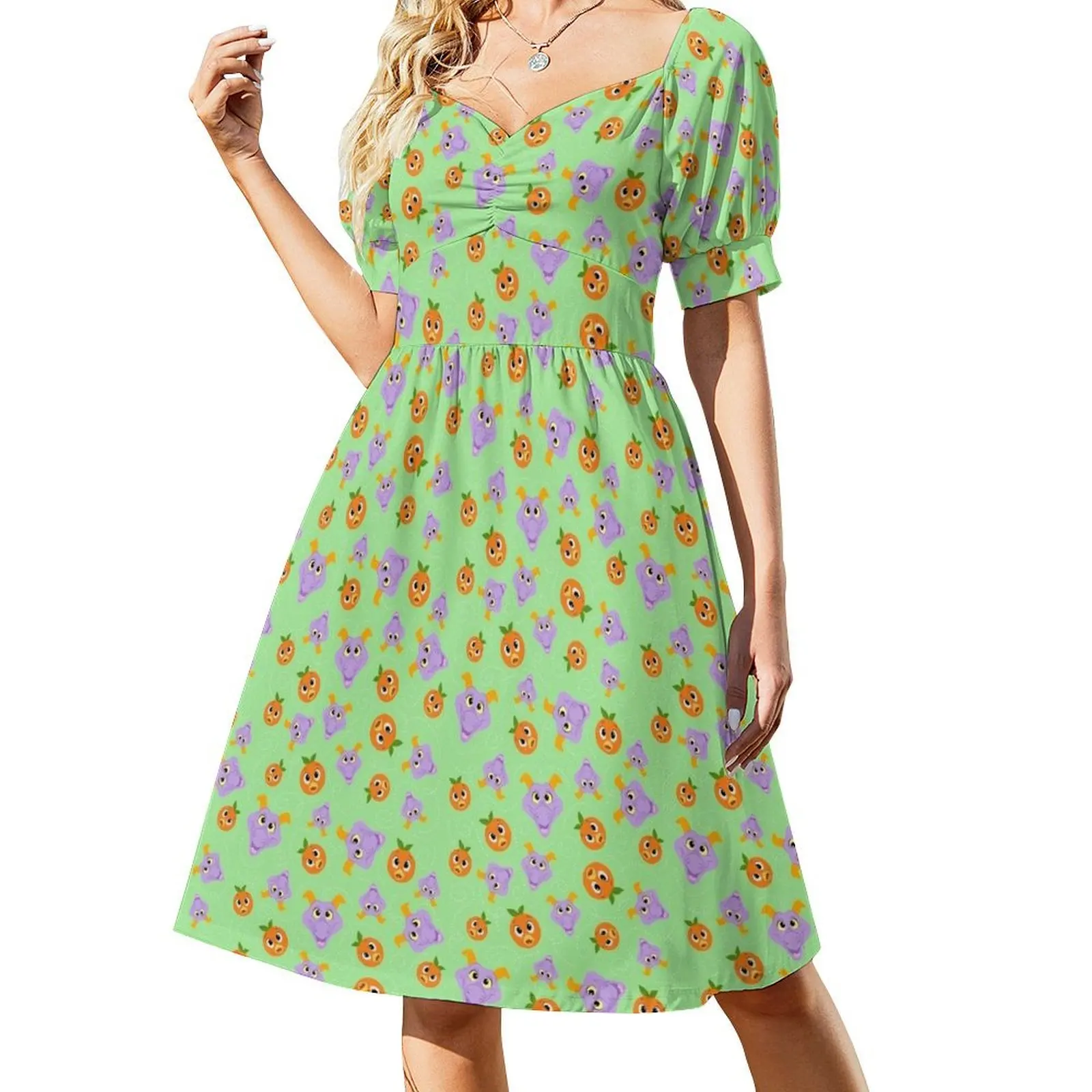 Festival Fresh - Figment and orange bird (green) Short Sleeved Dress Prom gown Women's summer long dress Dress
Festival Fresh - Figment and orange bird (green) Short Sleeved Dress Prom gown Women's summer long dress Dress
