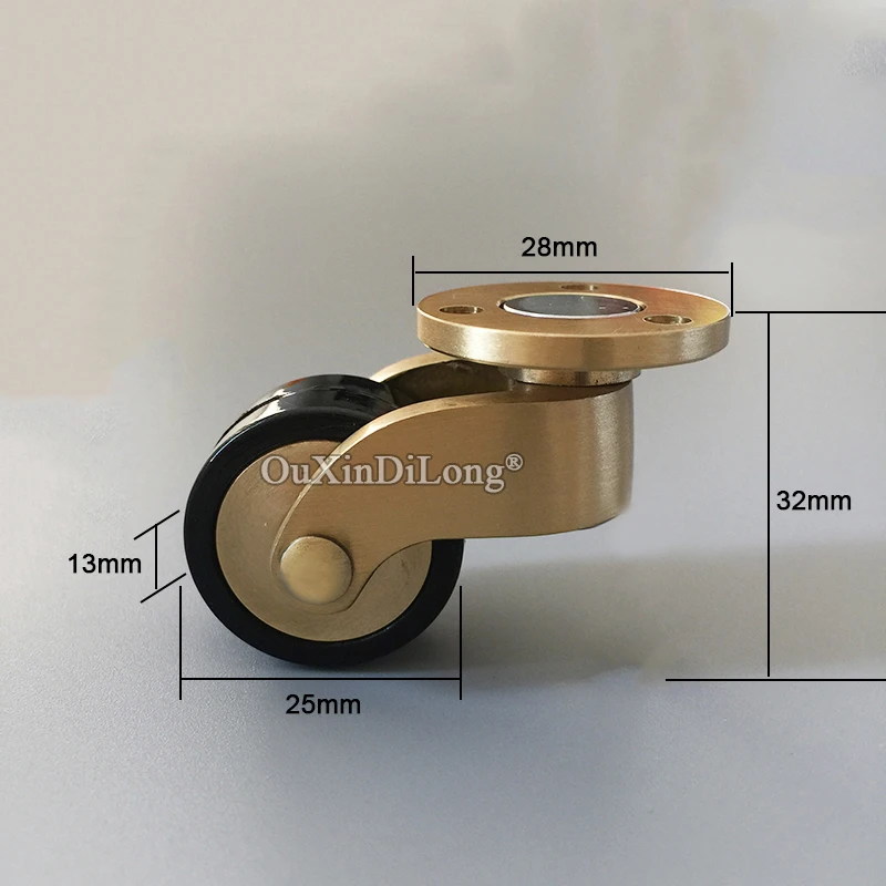 New 4PCS 1'' Brass+Rubber Wear-resistant Silent Wheels Table Chair Sofa Couch Feet Casters 360° Swivel Furniture Rollers Castors
New 4PCS 1'' Brass+Rubber Wear-resistant Silent Wheels Table Chair Sofa Couch Feet Casters 360° Swivel Furniture Rollers Castors