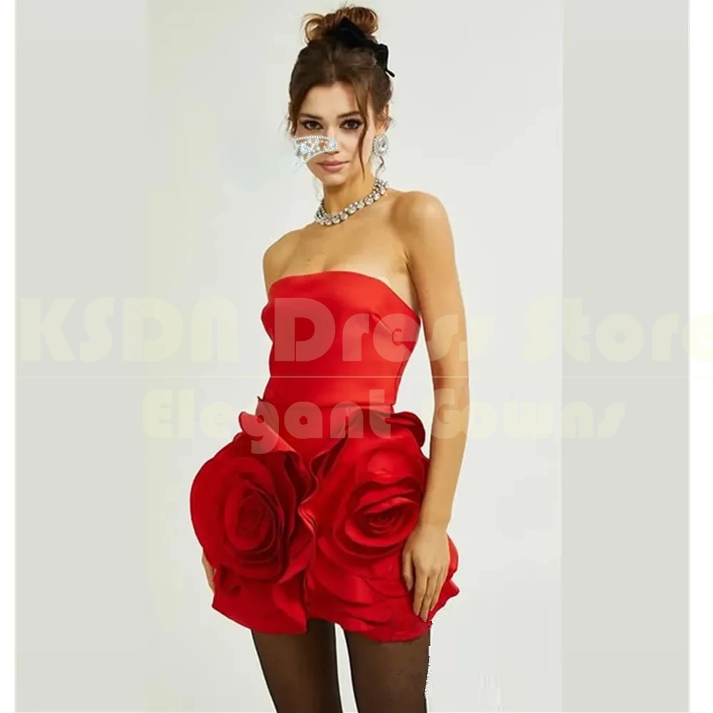 Fashion Red Prom Dresses For Women Special Occasion Sleeveless Pleat Above Knee Flowers Gowns Customized Mini Skirts Dress
Fashion Red Prom Dresses For Women Special Occasion Sleeveless Pleat Above Knee Flowers Gowns Customized Mini Skirts Dress