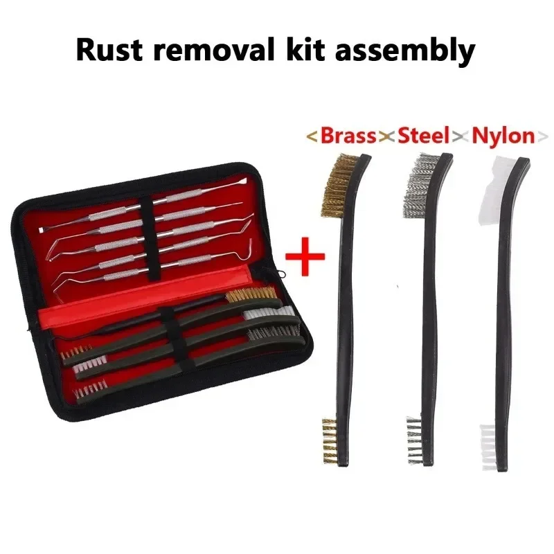 9PCS Set Tactical Gun Brush Set Cleaning Kit Brass Steel Nylon Brush Universal Cleaning Kit Gun Tool Hunting Accessories
9PCS Set Tactical Gun Brush Set Cleaning Kit Brass Steel Nylon Brush Universal Cleaning Kit Gun Tool Hunting Accessories