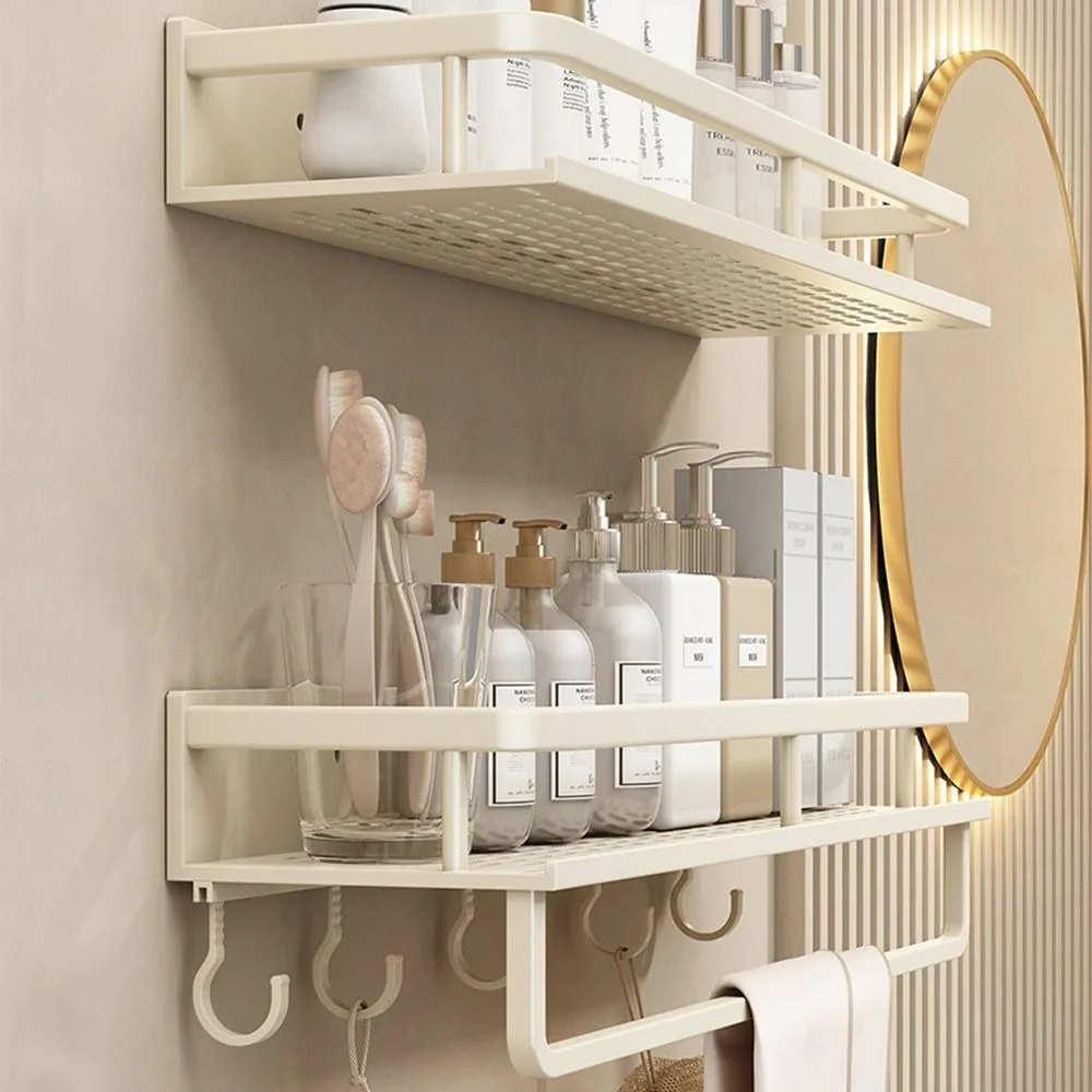 Punch/Punch-Free Bathroom Storage Shelf Wall Mounted 30cm Towel Rack with Hook Aluminum Bathroom Hanging Plate Shampoo
Punch/Punch-Free Bathroom Storage Shelf Wall Mounted 30cm Towel Rack with Hook Aluminum Bathroom Hanging Plate Shampoo