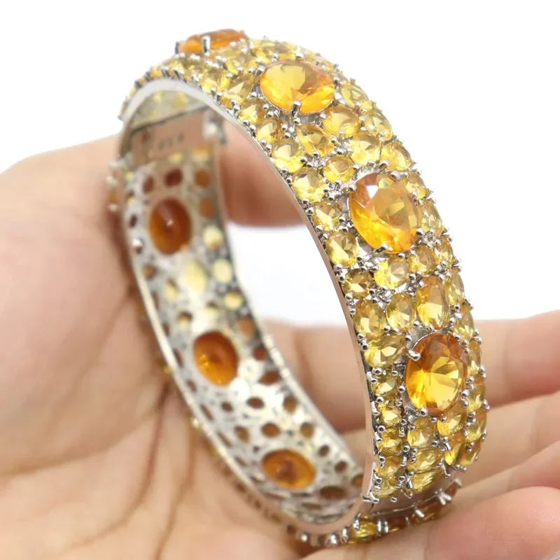 44g Customized 925 SOLID STERLING SILVER BRACELET Smokey Topaz Mystical Topaz Citrine Morganite Woman's Gift 7.5inch
44g Customized 925 SOLID STERLING SILVER BRACELET Smokey Topaz Mystical Topaz Citrine Morganite Woman's Gift 7.5inch