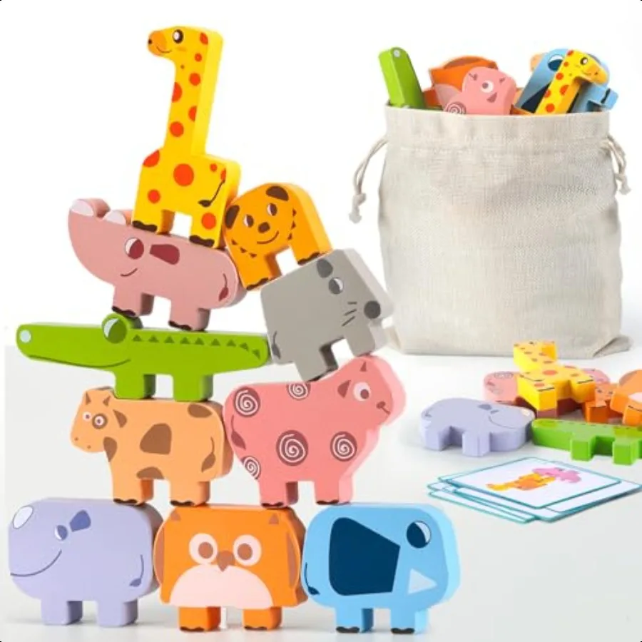 Montori Toys for 2 3 4 Year Old Boys Girls Wooden Animal Stacking Blocks for Toddlers 13 Building Blocks Game Stacking Sorting
Montori Toys for 2 3 4 Year Old Boys Girls Wooden Animal Stacking Blocks for Toddlers 13 Building Blocks Game Stacking Sorting