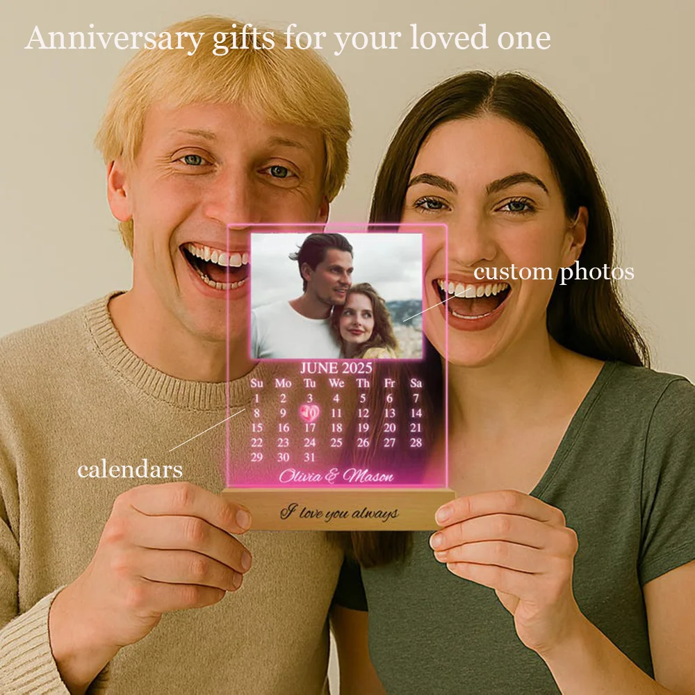 Customized Photo Memorial Calendar Acrylic Ornament Personalized With LED Night Light Home Desktop Decoration For FamilyMemorial
Customized Photo Memorial Calendar Acrylic Ornament Personalized With LED Night Light Home Desktop Decoration For FamilyMemorial