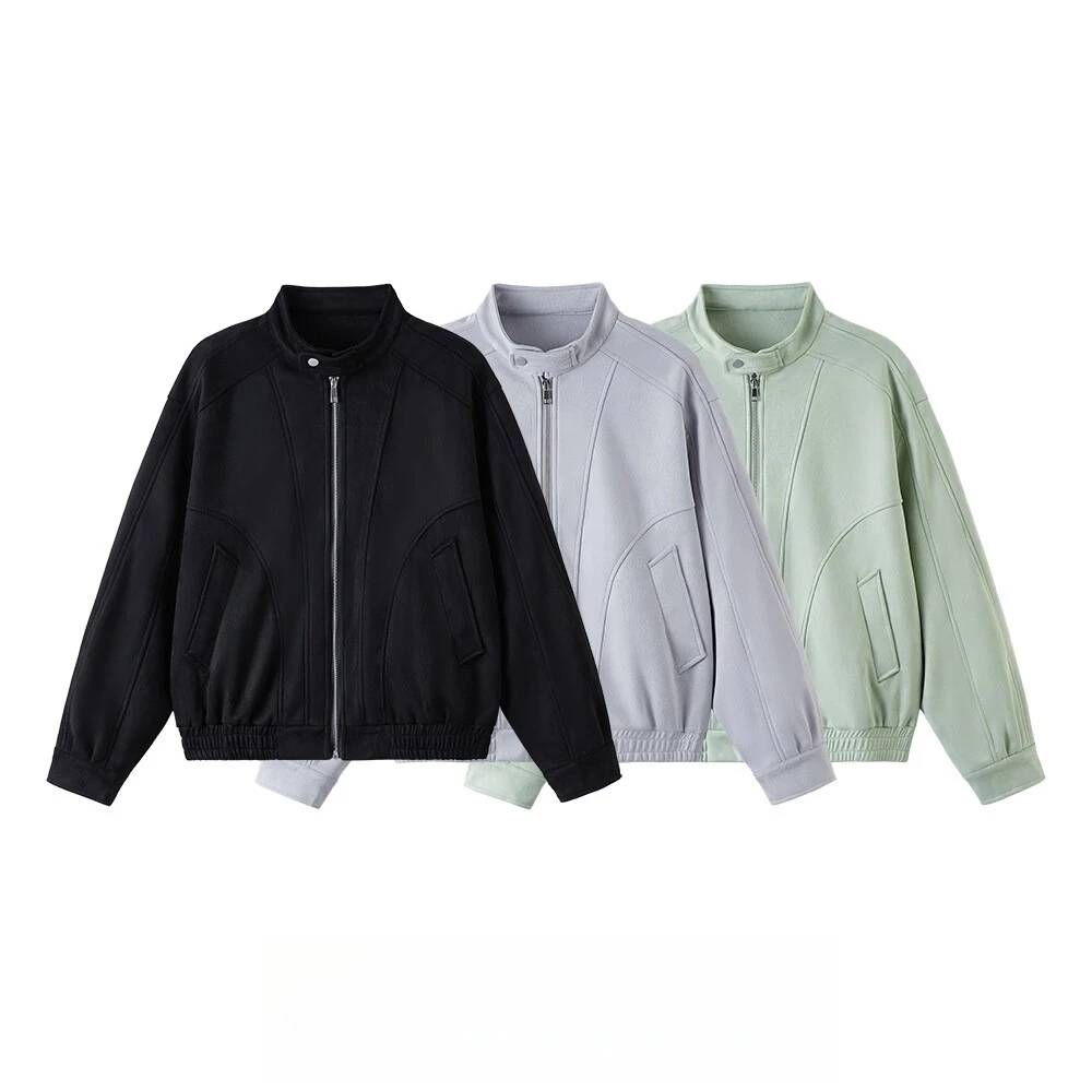 Unisex Harrington Jacket |Stand Collar Cropped Oversized Fit, Light Grey Zipper - Dopamine Streetwear for Casual Layering
Unisex Harrington Jacket |Stand Collar Cropped Oversized Fit, Light Grey Zipper - Dopamine Streetwear for Casual Layering