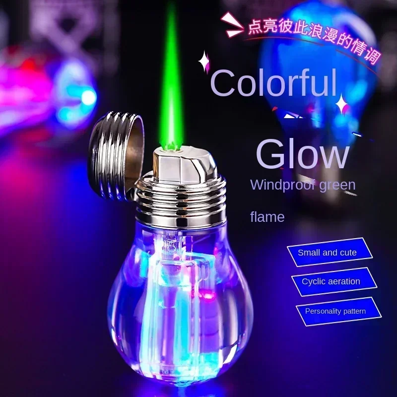 Transparent Electric Butane Gas Lighter, Windproof Straight Torch Lighter, Colorful Lights, Green Flame, Cool, New
Transparent Electric Butane Gas Lighter, Windproof Straight Torch Lighter, Colorful Lights, Green Flame, Cool, New