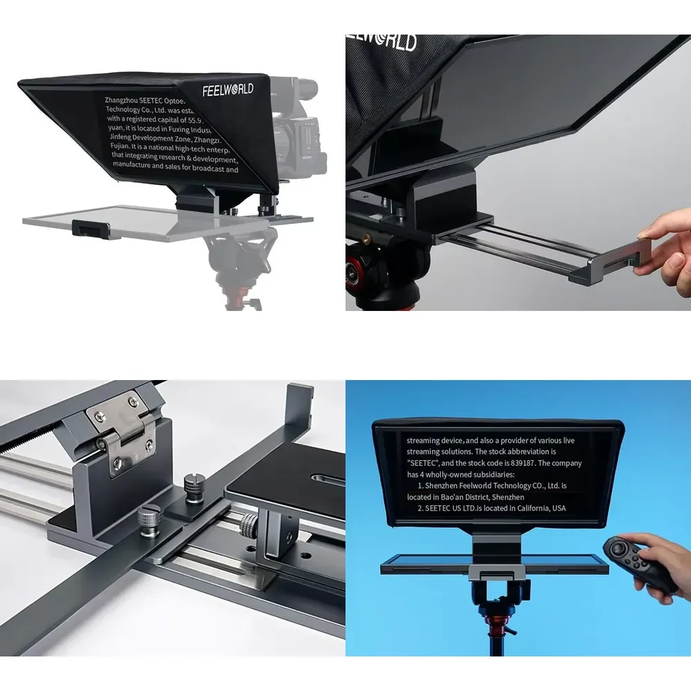 WAP01 Feel World Tp16 16-inch Folding Teleprompter Supports up to 16" Tablet Horizontal Vertical Prompting Bluetooth Remote
WAP01 Feel World Tp16 16-inch Folding Teleprompter Supports up to 16" Tablet Horizontal Vertical Prompting Bluetooth Remote