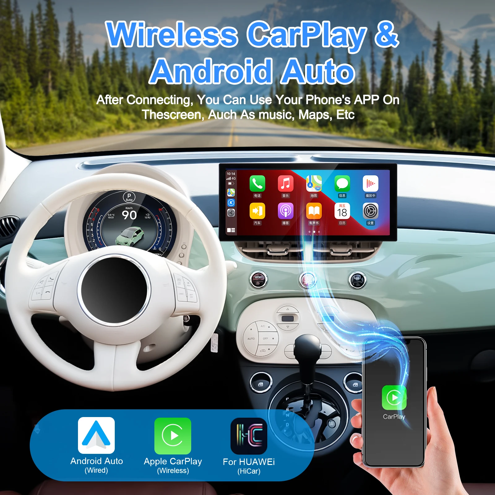 Новинка Navihua: 12.3-дюймовый Android-автомагнитола с 7-дюймовым цифровым LCD-дисплеем, мультимедийная система с поддержкой CarPlay для Fiat 500 2007-2024
Новинка Navihua: 12.3-дюймовый Android-автомагнитола с 7-дюймовым цифровым LCD-дисплеем, мультимедийная система с поддержкой CarPlay для Fiat 500 2007-2024