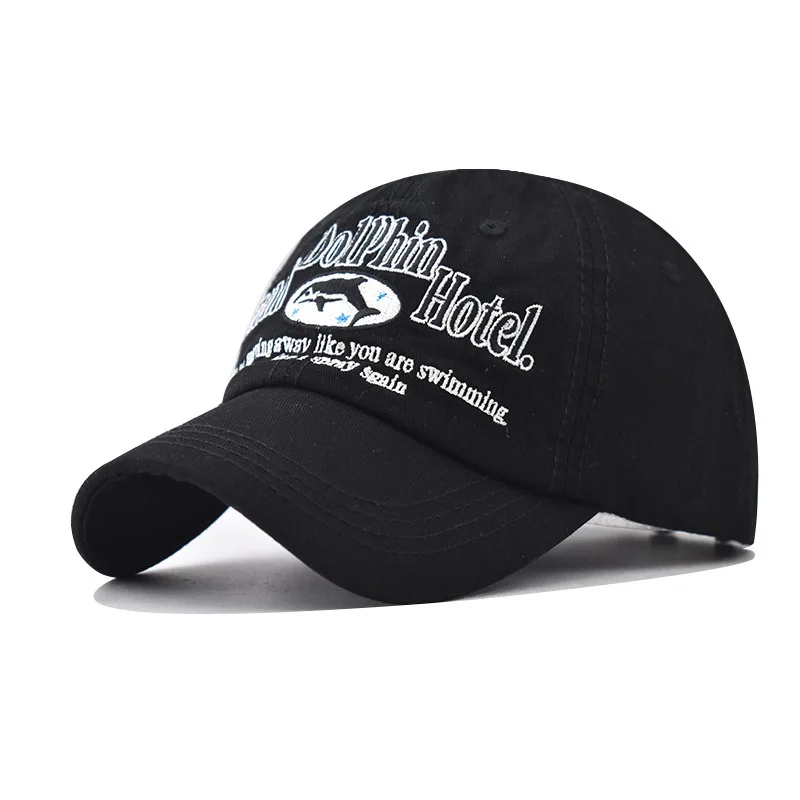New Pure Cotton Washed Vintage Little Dolphin Baseball Cap Snapback Hat For Men And Women Outdoor Cartoon Embroidered Dad Hat
New Pure Cotton Washed Vintage Little Dolphin Baseball Cap Snapback Hat For Men And Women Outdoor Cartoon Embroidered Dad Hat