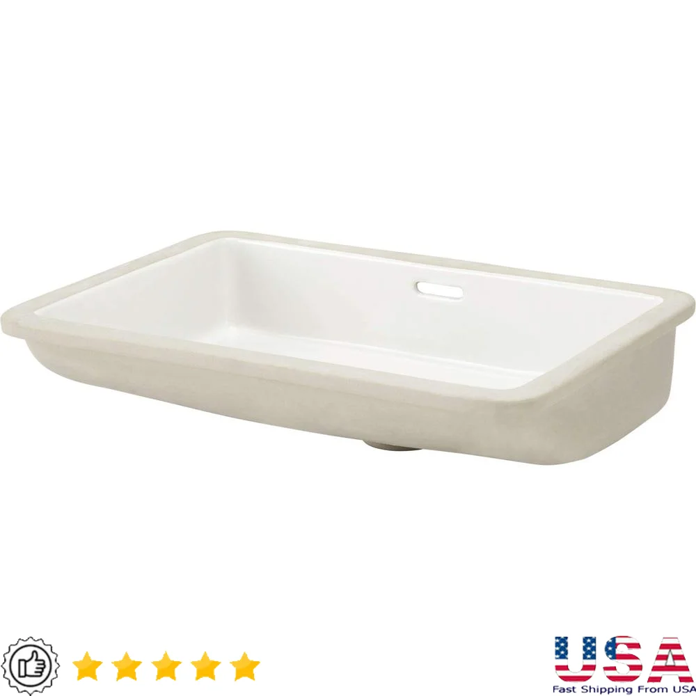 Vitreous China Undermount Bathroom Sink White 1-1/2" Drain Outlet No Faucet Holes
Vitreous China Undermount Bathroom Sink White 1-1/2" Drain Outlet No Faucet Holes