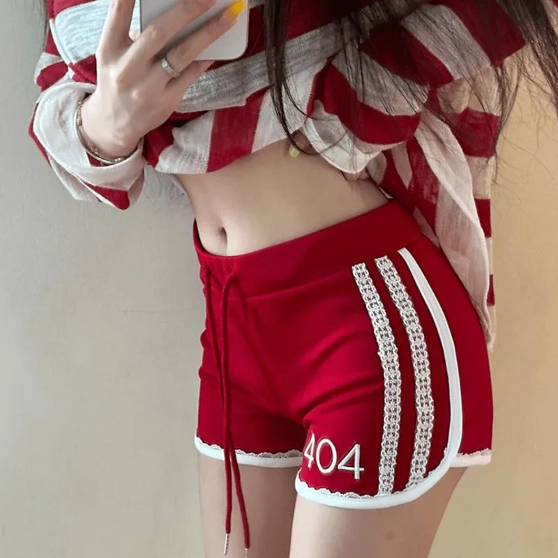 Lace Strip Red Sports Shorts Girl Print Embroidered Casual Hot Shorts Drawstring American Retro Short Pants Y2k Shorts For Women
Lace Strip Red Sports Shorts Girl Print Embroidered Casual Hot Shorts Drawstring American Retro Short Pants Y2k Shorts For Women