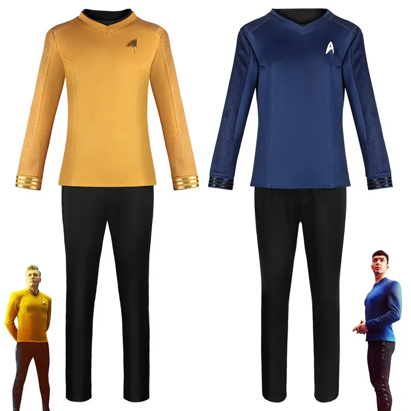 Movie Strange New Worlds Spock Pike Cosplay Costume Outfit Uniform Badge Adult Men Halloween Carnival Suit
Movie Strange New Worlds Spock Pike Cosplay Costume Outfit Uniform Badge Adult Men Halloween Carnival Suit