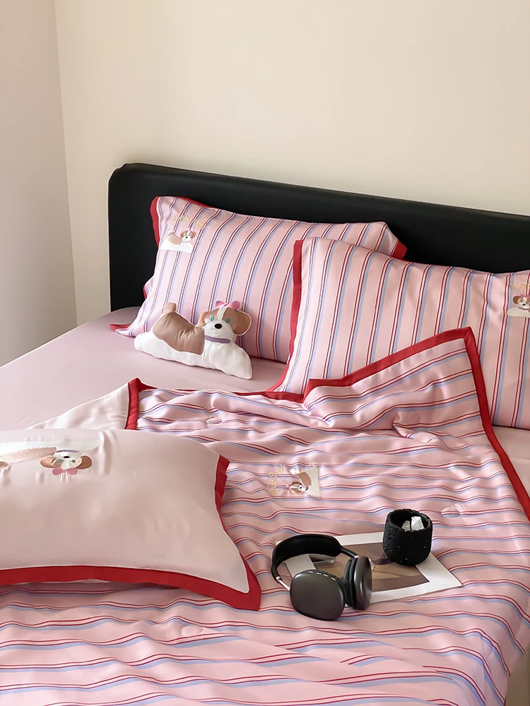 Korean Embroidered Lyocell Air Conditioned Summer Cooling Quilt Set Four Pieces hine Waable Ice Silk Naked Sp Thin Quilt
Korean Embroidered Lyocell Air Conditioned Summer Cooling Quilt Set Four Pieces hine Waable Ice Silk Naked Sp Thin Quilt