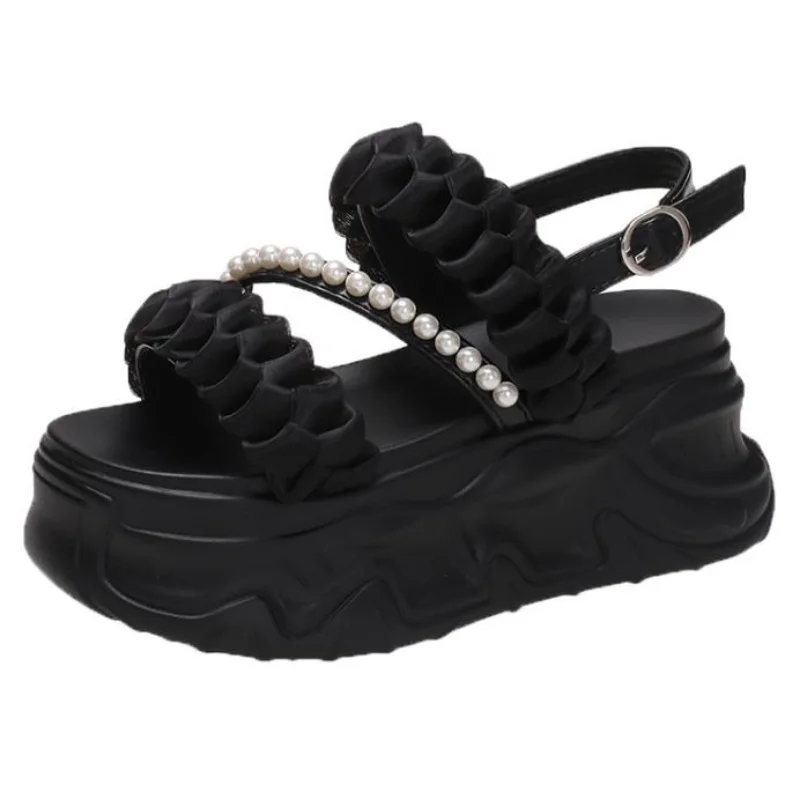 Summer Sandals 8CM Wedge Heel Sneakers Women Candy Beach Flip Flops High Platform Casual Sandals Breathable Walking Slippers 
Summer Sandals 8CM Wedge Heel Sneakers Women Candy Beach Flip Flops High Platform Casual Sandals Breathable Walking Slippers