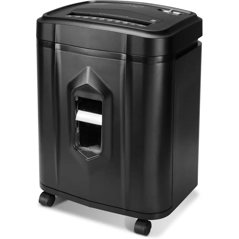 16-Sheet Cross-Cut Paper and CD/Credit Card Shredder with 5-Gallon Basket and 30-Minute Run Time
16-Sheet Cross-Cut Paper and CD/Credit Card Shredder with 5-Gallon Basket and 30-Minute Run Time