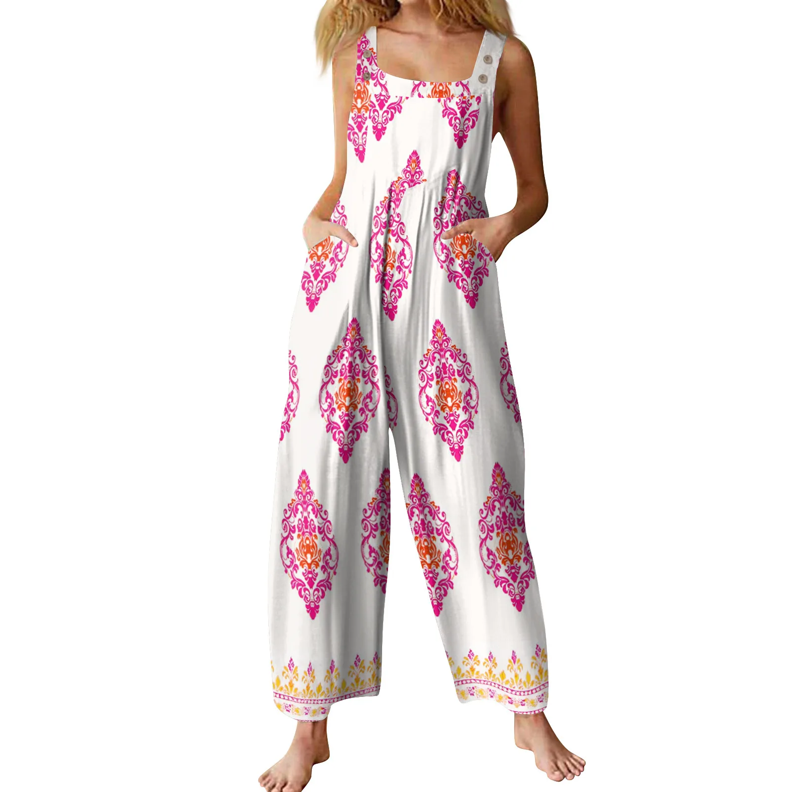 Women's Casual Jumpsuit Sleeveless Popular Floral Print Jumpsuit Jumpsuits for Women Casual Women Jump Suit Womens Jumpsuit Summ
Women's Casual Jumpsuit Sleeveless Popular Floral Print Jumpsuit Jumpsuits for Women Casual Women Jump Suit Womens Jumpsuit Summ