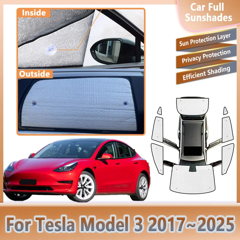Car Full Sunshades For Tesla Model 3 2017-2025 2020 2021 2022 Sunscreen Windshield Anti-UV Visor Sun Blinds Cover Interior Parts
Car Full Sunshades For Tesla Model 3 2017-2025 2020 2021 2022 Sunscreen Windshield Anti-UV Visor Sun Blinds Cover Interior Parts
