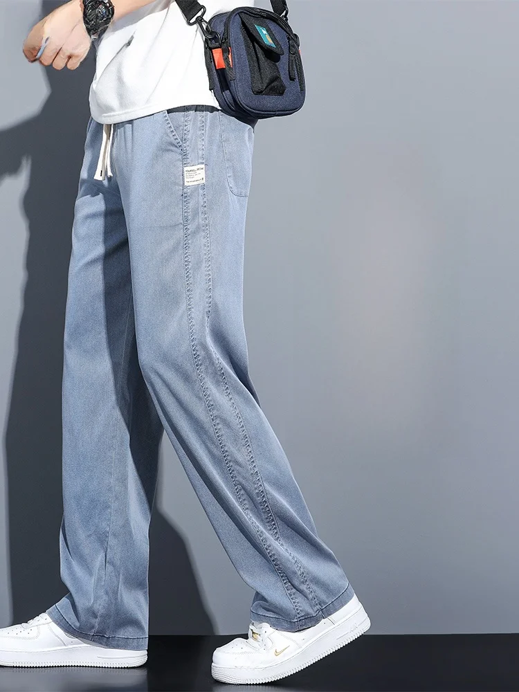 Мужские повседневные джинсы: осенняя новинка, широкие штанины, быстросохнущие, спортивные, прямые, свободного кроя, модные, молодежные
Мужские повседневные джинсы: осенняя новинка, широкие штанины, быстросохнущие, спортивные, прямые, свободного кроя, модные, молодежные