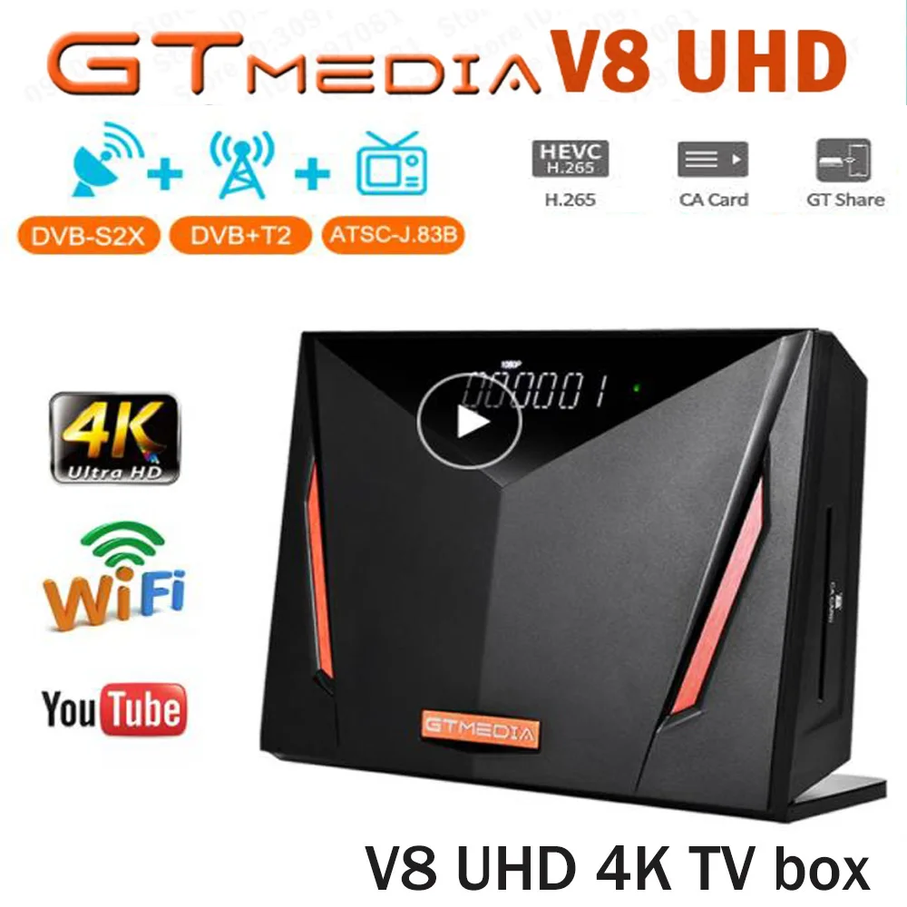 Hot selling GTMEDIA V8 UHD TV Satellite Receiver TV Box DVB S2 T2 4K Ultra HD,Built In WIFI Stock In Spain CZ media player
Hot selling GTMEDIA V8 UHD TV Satellite Receiver TV Box DVB S2 T2 4K Ultra HD,Built In WIFI Stock In Spain CZ media player