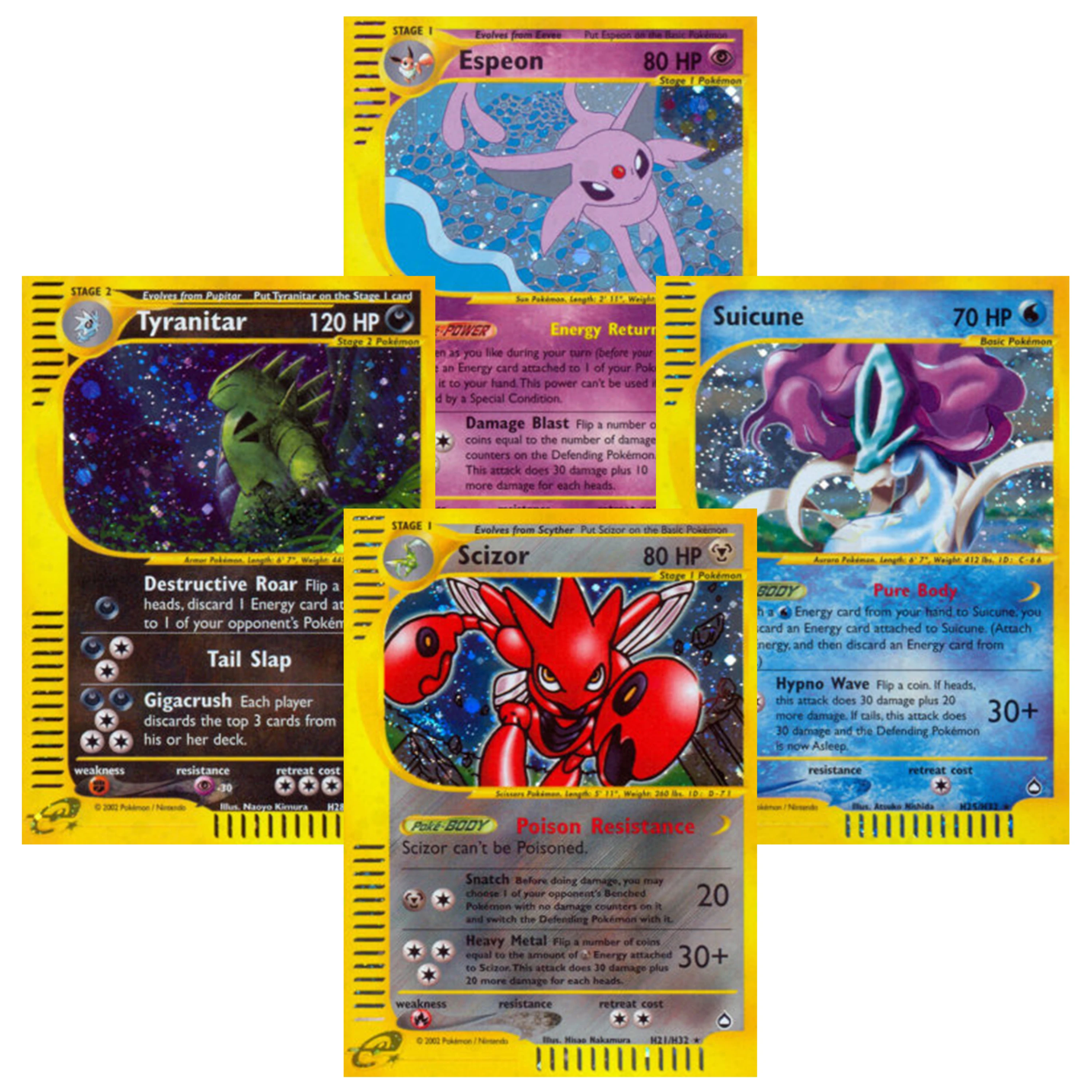 PTCG TCG AQ Aquapolis H1-H32 e-Series Vintage Full Art Starry Dot Holo Tyranitar Zapdos Proxy Rare Collectible Cards Toys
PTCG TCG AQ Aquapolis H1-H32 e-Series Vintage Full Art Starry Dot Holo Tyranitar Zapdos Proxy Rare Collectible Cards Toys