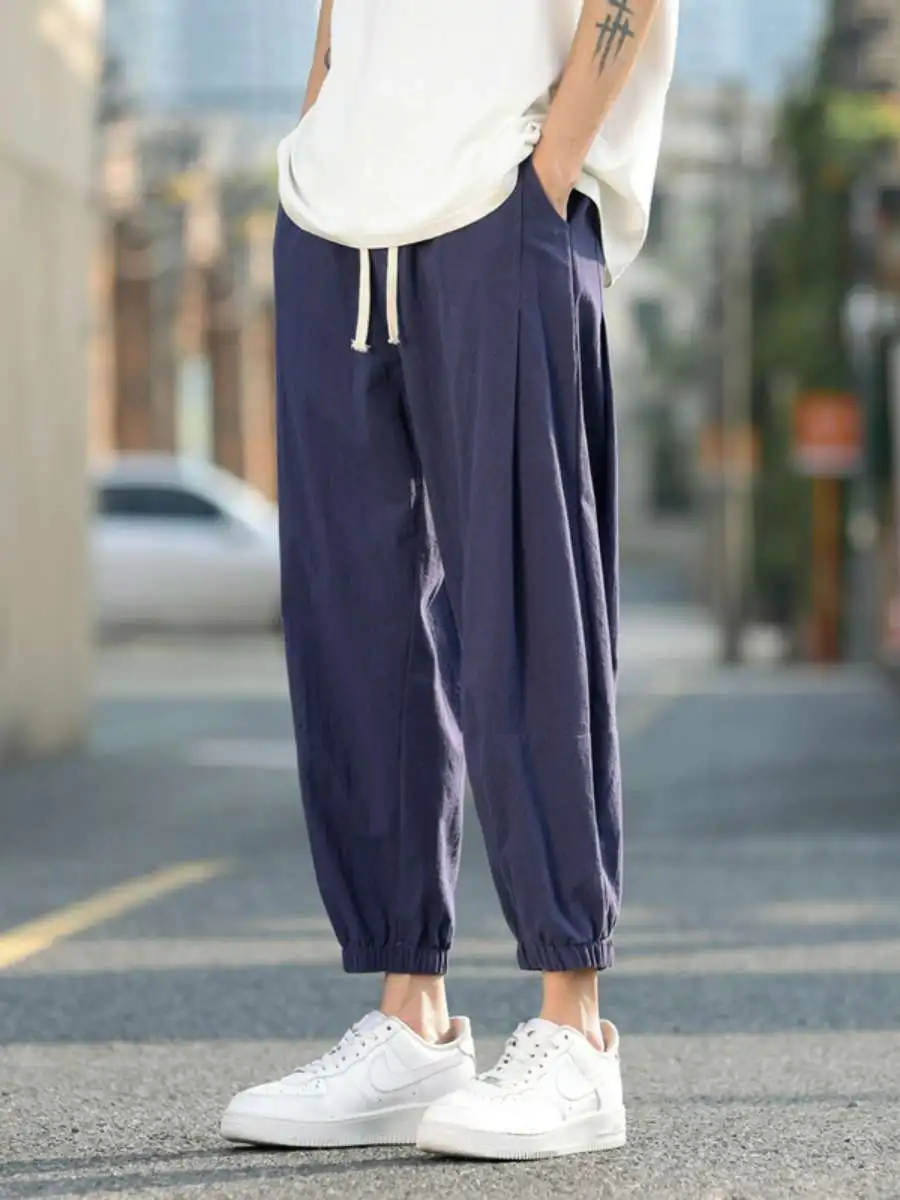 New Summer Men's Loose Fit Thin Linen Casual Pants Wide Leg Harlan Cotton Linen Seven-Foot Men's mid Waist Casual Trousers
New Summer Men's Loose Fit Thin Linen Casual Pants Wide Leg Harlan Cotton Linen Seven-Foot Men's mid Waist Casual Trousers