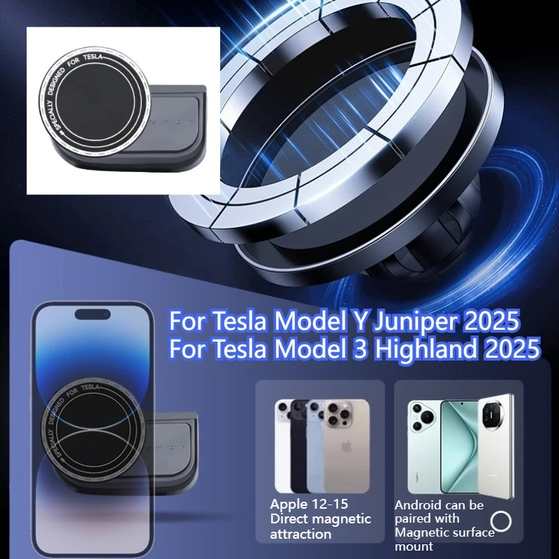 Держатель мобильного телефона для Tesla Model 3+ Model Y Juniper 2025 Бесследная база Магнитный адсорбируемый держатель Аксессуары для салона автомобиля
Держатель мобильного телефона для Tesla Model 3+ Model Y Juniper 2025 Бесследная база Магнитный адсорбируемый держатель Аксессуары для салона автомобиля