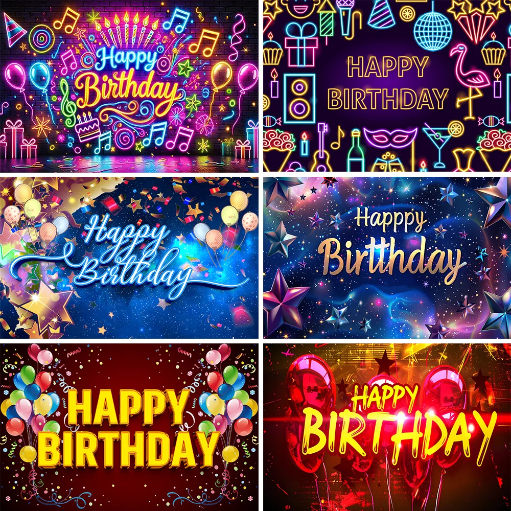 Happy Birthday Neon Graffiti Banner. Party Photography Background Suitable For Photo Booth Hip Hop Theme Decoration
Happy Birthday Neon Graffiti Banner. Party Photography Background Suitable For Photo Booth Hip Hop Theme Decoration