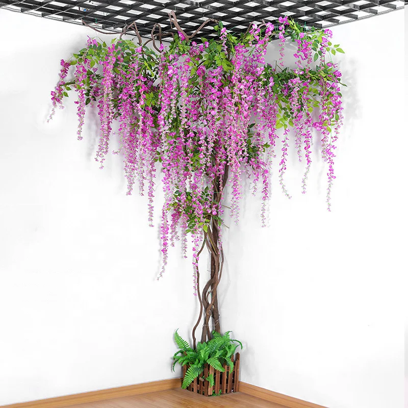 New Artificial Cherry Blossom Tree Wisteria Vine Large Green Plant Tree Vine Wedding Flower Branch Decoration for Indoor Decor
New Artificial Cherry Blossom Tree Wisteria Vine Large Green Plant Tree Vine Wedding Flower Branch Decoration for Indoor Decor