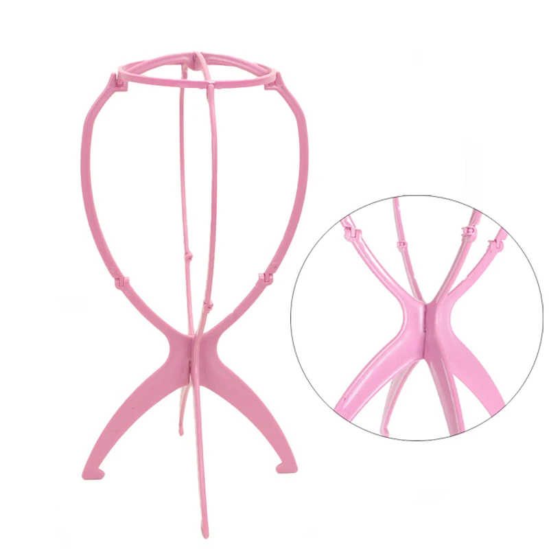 Folding Portable Wig Stand Hat Wig Display Stand Pink Plastic Wig Holder For Styling Drying Making Wigs
Folding Portable Wig Stand Hat Wig Display Stand Pink Plastic Wig Holder For Styling Drying Making Wigs