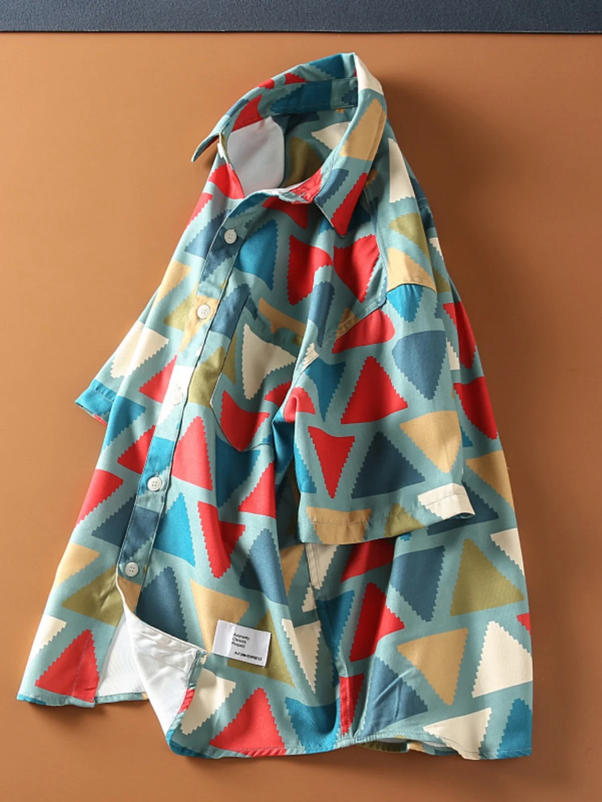 Summer Thin American Casual Geometric Pattern Men's Faionable Haome ort Sve irt Collared Loose Fit Printed
Summer Thin American Casual Geometric Pattern Men's Faionable Haome ort Sve irt Collared Loose Fit Printed