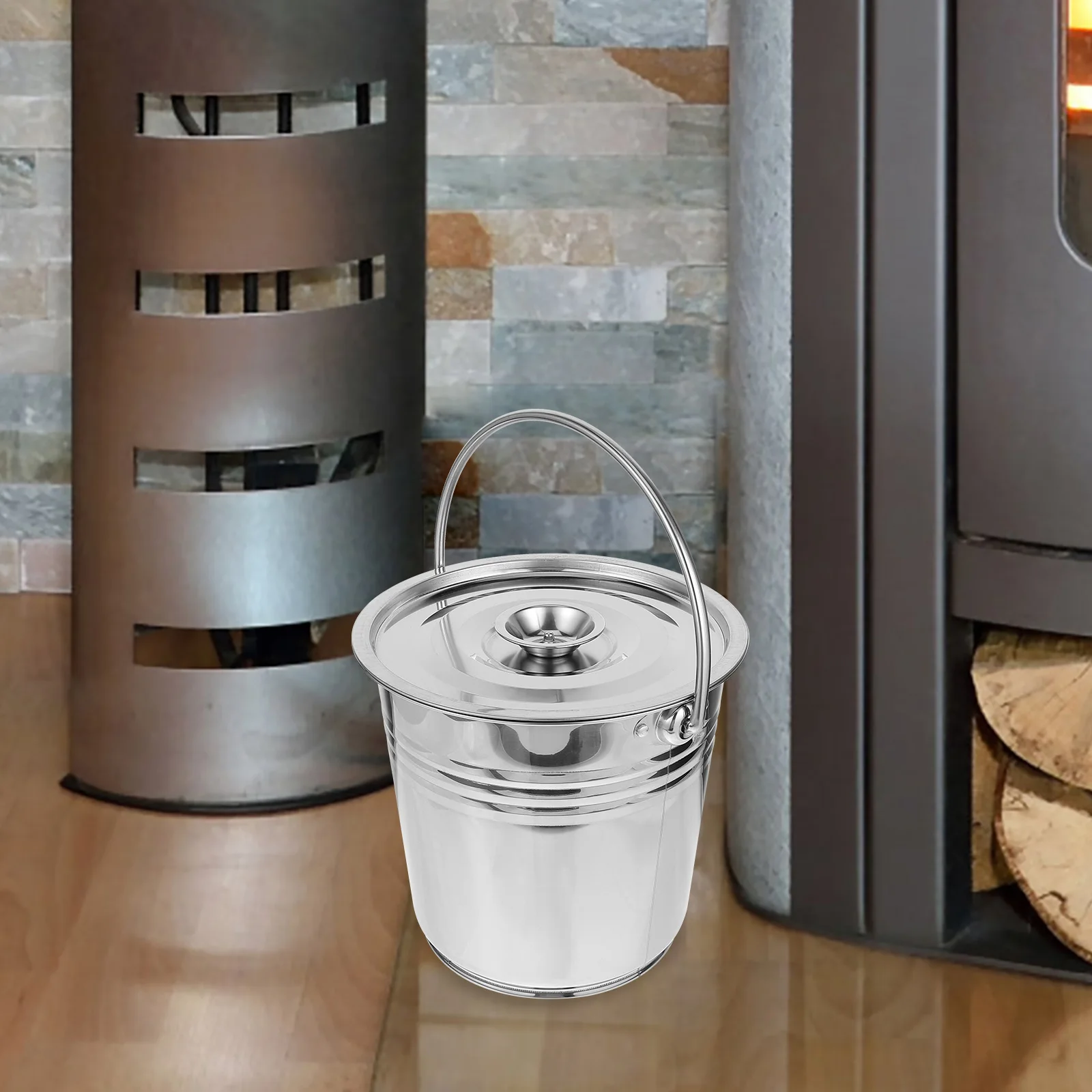 Stainless Steel Ash Bucket Multifunctional Storage Container Durable Metal Can Compact Lightweight for Kitchen Restaurant 
Stainless Steel Ash Bucket Multifunctional Storage Container Durable Metal Can Compact Lightweight for Kitchen Restaurant