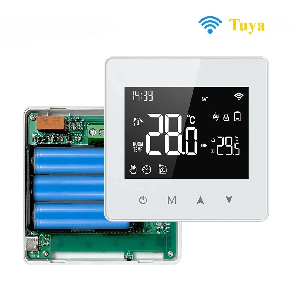 Smart WiFi Thermostat Battery Powered Tuya Works with Alexa Google Home for Gas Water Boiler Heating System
Smart WiFi Thermostat Battery Powered Tuya Works with Alexa Google Home for Gas Water Boiler Heating System