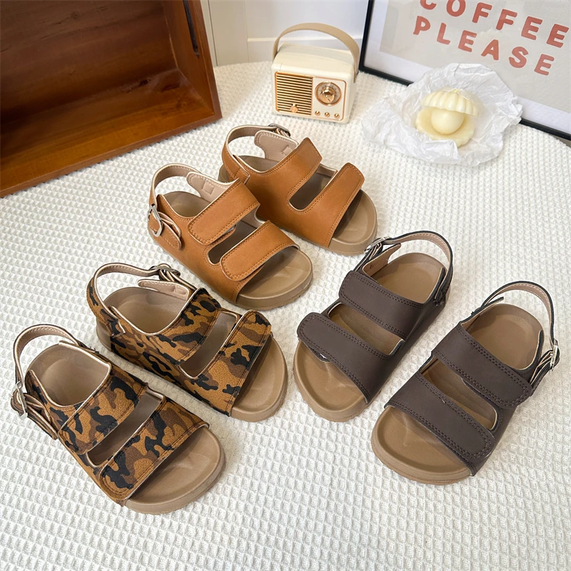 Leopard Print Strap Kids Soft Rubber Sandals 2026 Summer Hook & Loop Design Boys Girls Beach Shoes
Leopard Print Strap Kids Soft Rubber Sandals 2026 Summer Hook & Loop Design Boys Girls Beach Shoes