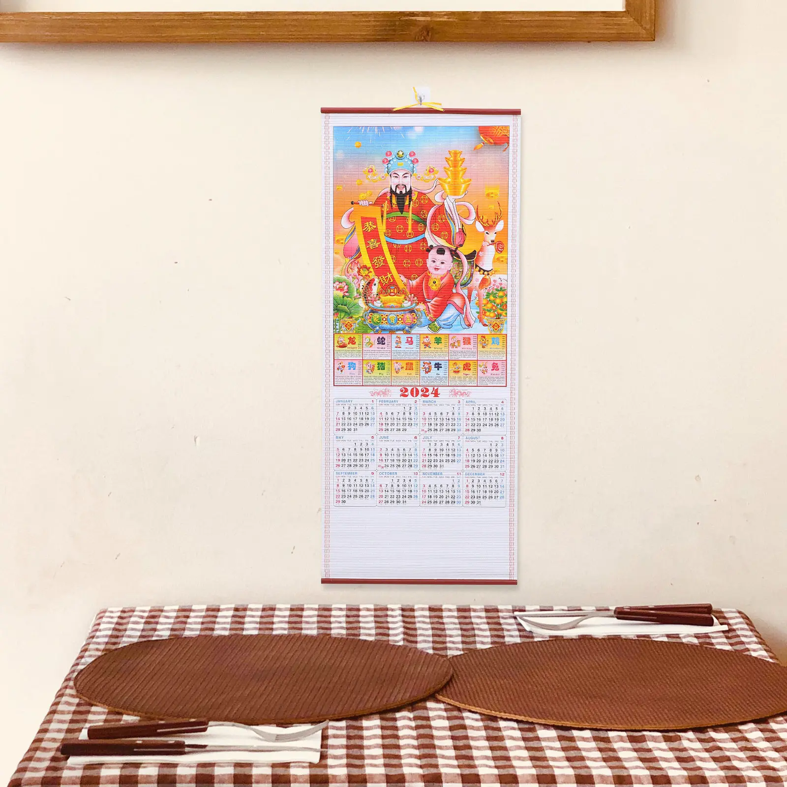 2024 Dragon Year Traditional Hanging Calendar Clear Printed Delicate Monthly Wall Calendar for Home Office Household Planning
2024 Dragon Year Traditional Hanging Calendar Clear Printed Delicate Monthly Wall Calendar for Home Office Household Planning