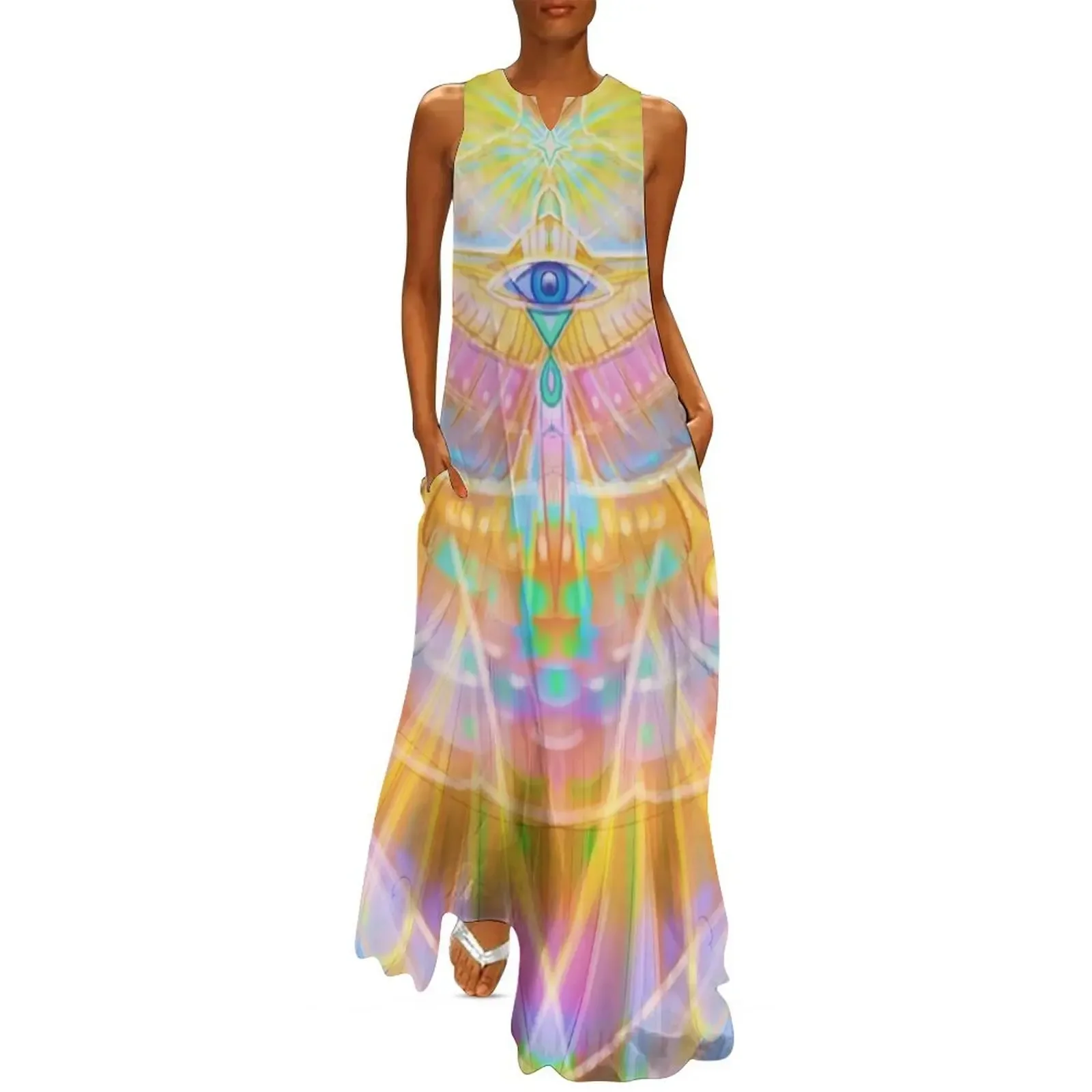 Encanto - Joyful Angelic Artwork, Spiritual Artwork, Visionary Art. Long Dress evening dresses women Woman clothing Dress
Encanto - Joyful Angelic Artwork, Spiritual Artwork, Visionary Art. Long Dress evening dresses women Woman clothing Dress