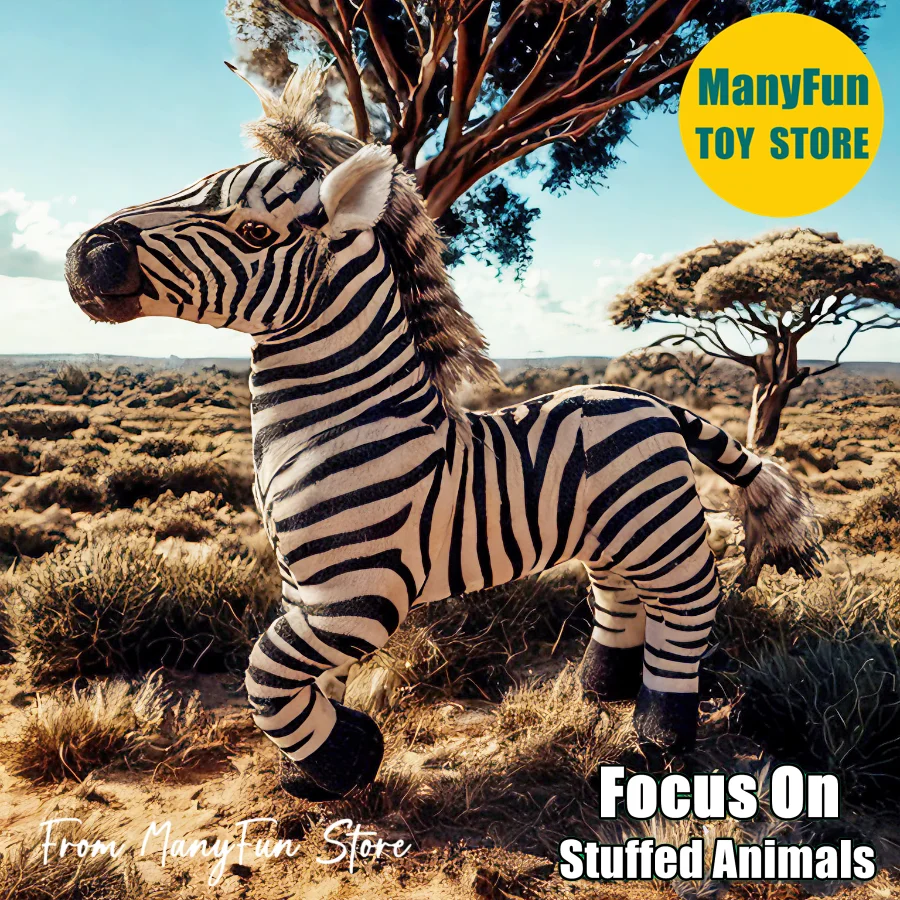 Zebra Plush Toy - Lifelike Zebra Stuffed Animal, Realistic Zebra Horse Plushie Simulation Doll Gift for Collectors
Zebra Plush Toy - Lifelike Zebra Stuffed Animal, Realistic Zebra Horse Plushie Simulation Doll Gift for Collectors