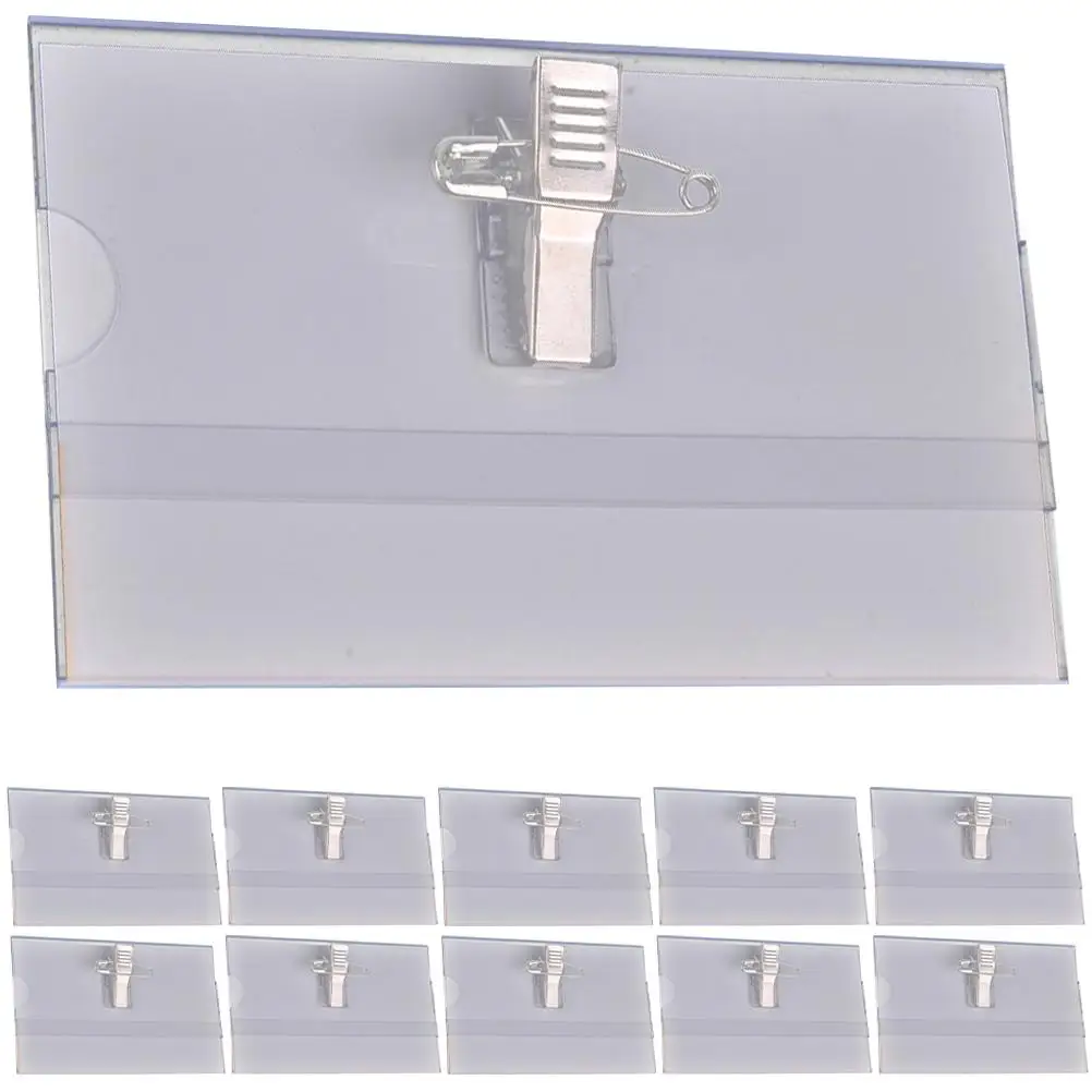 50pcs PVC Name Tag Holders Clear Badge Clips for Staff Lightweight ID Card Fasteners Transparent Plastic Business
50pcs PVC Name Tag Holders Clear Badge Clips for Staff Lightweight ID Card Fasteners Transparent Plastic Business