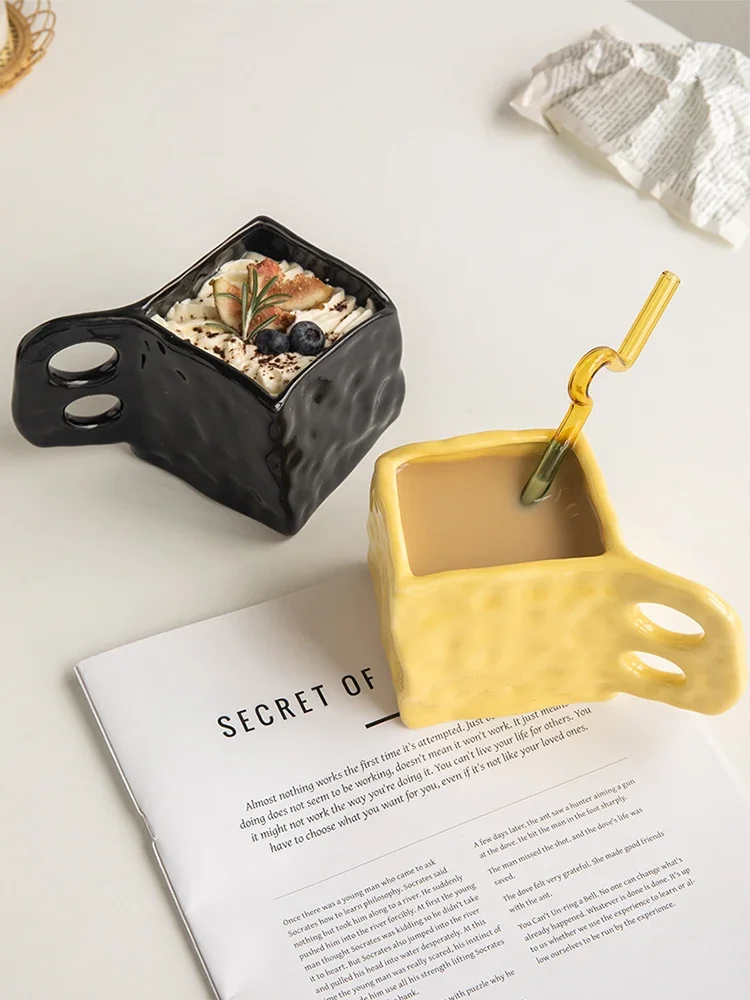 380ml Irregular Handheld Ceramic Water Cup With Minor Korean Style Defects Coffee Cup Design Sense Square Cup Mug
380ml Irregular Handheld Ceramic Water Cup With Minor Korean Style Defects Coffee Cup Design Sense Square Cup Mug
