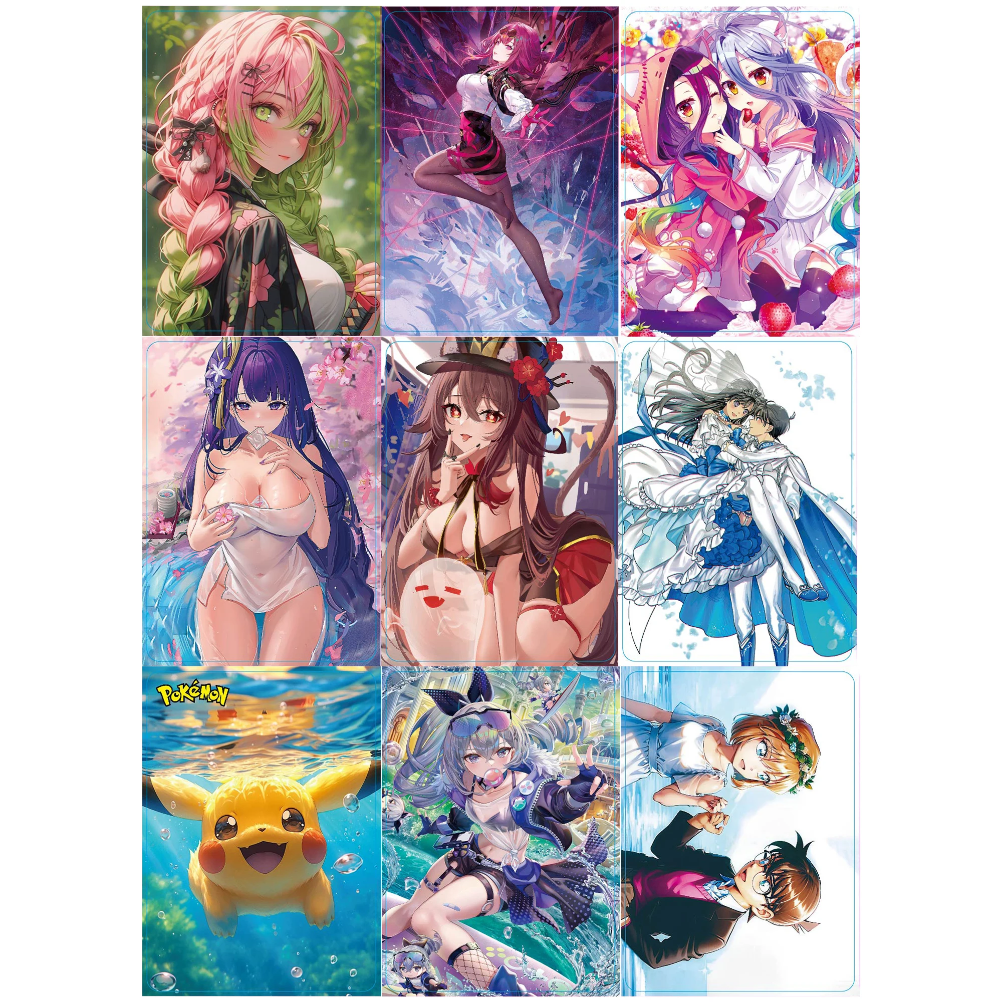 9 Models Beelzebul Hu Tao Kanroji Mitsuri Conan Color Flash Single Card Classic Game Anime Collection Cards Gift Toys
9 Models Beelzebul Hu Tao Kanroji Mitsuri Conan Color Flash Single Card Classic Game Anime Collection Cards Gift Toys