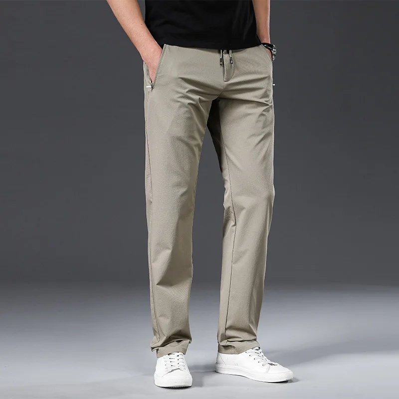 NEW Brand Casual Pants Men Summer Thin Ice Silk Breathable Casual Trousers Mid Straight Drawstring Loose Solid Color Pants
NEW Brand Casual Pants Men Summer Thin Ice Silk Breathable Casual Trousers Mid Straight Drawstring Loose Solid Color Pants