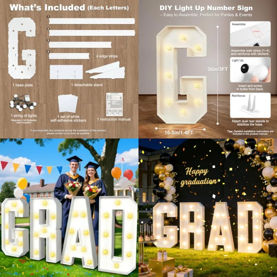 uation Decorations 3Feet Marquee Large PRE-Cut DIY Foam Board Mosaic Sign Party Splies for Class of Congrats Back to School Ind
uation Decorations 3Feet Marquee Large PRE-Cut DIY Foam Board Mosaic Sign Party Splies for Class of Congrats Back to School Ind