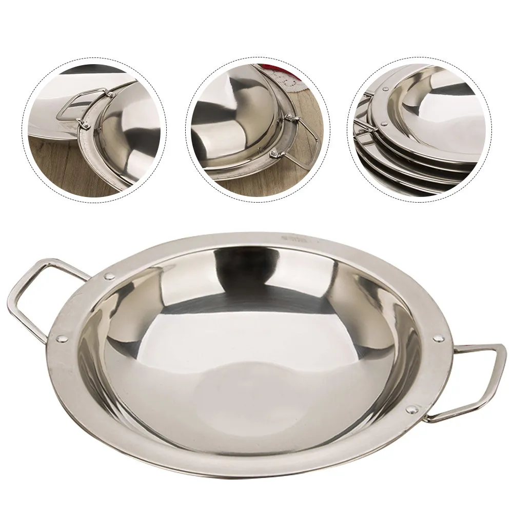 Household Hot Pot Double Handle Stainless Steel Pan Multifunctional Flat Cooking Pan for Seafood Spicy Dry Hot Pot Kitchen
Household Hot Pot Double Handle Stainless Steel Pan Multifunctional Flat Cooking Pan for Seafood Spicy Dry Hot Pot Kitchen