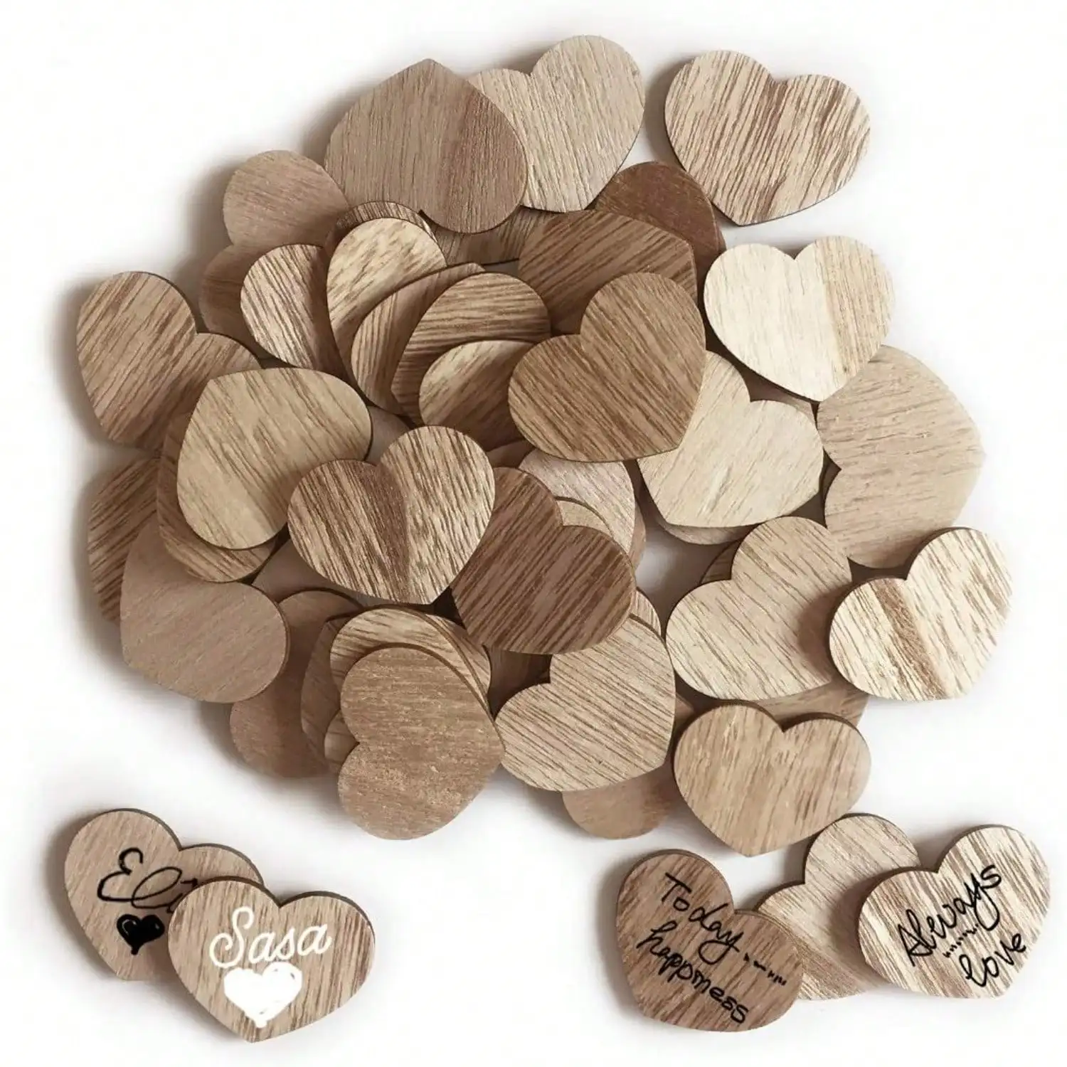 Wooden Hearts Guest Book Blank Wood Sign Party DIY Pack Of 50 PCS (Brown)
Wooden Hearts Guest Book Blank Wood Sign Party DIY Pack Of 50 PCS (Brown)