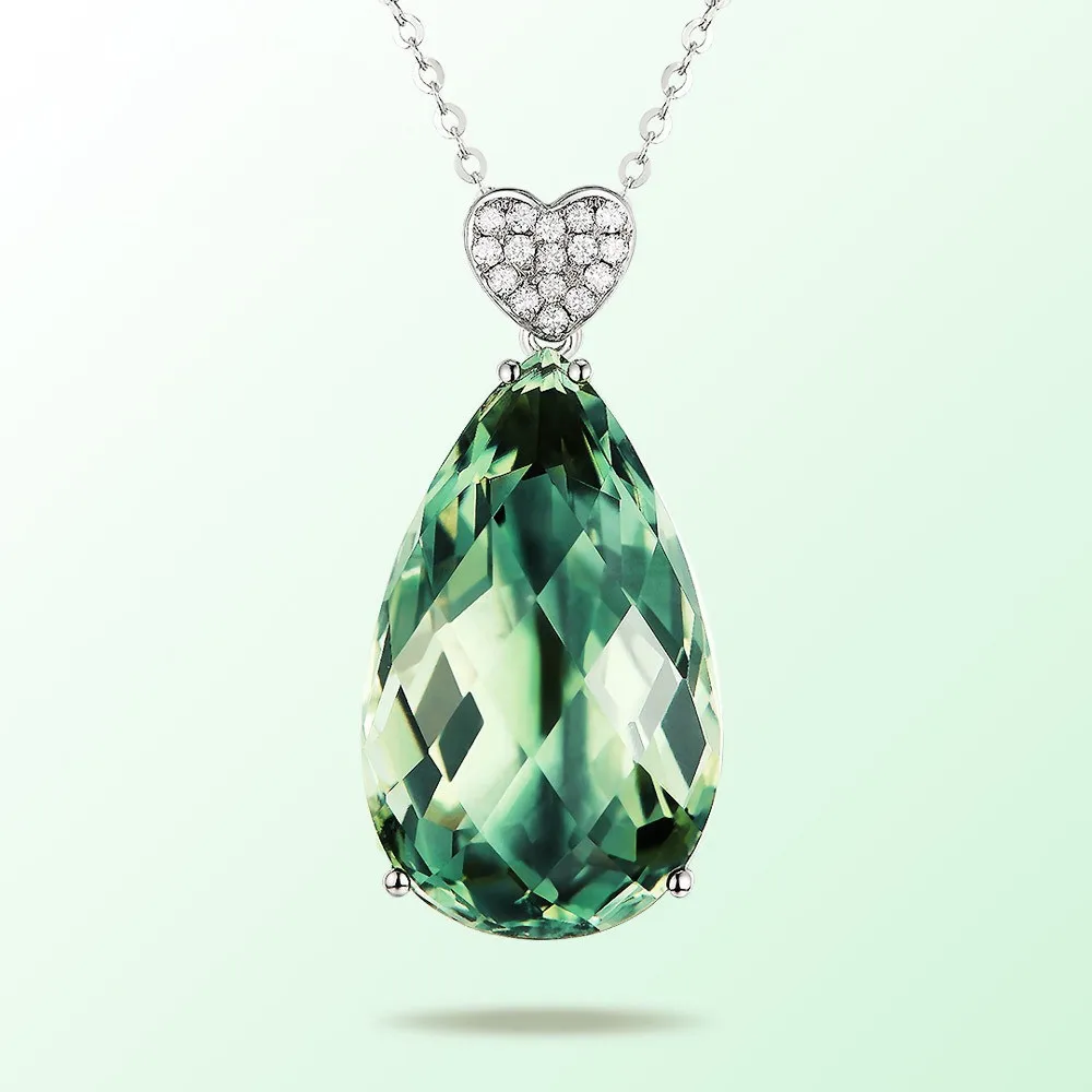 Elegant Green Gemstones Diamonds Water Drop Pendant Necklaces for Women Sterling Silver 925 45cm Chain Birthday Gifts Jewelry
Elegant Green Gemstones Diamonds Water Drop Pendant Necklaces for Women Sterling Silver 925 45cm Chain Birthday Gifts Jewelry