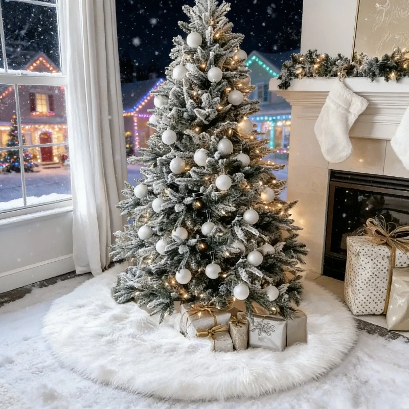 Новая юбка для рождественской елки, белый тонкий пух из искусственного кроличьего меха, украшение для елочной юбки, рождественское украшение для дома
Новая юбка для рождественской елки, белый тонкий пух из искусственного кроличьего меха, украшение для елочной юбки, рождественское украшение для дома