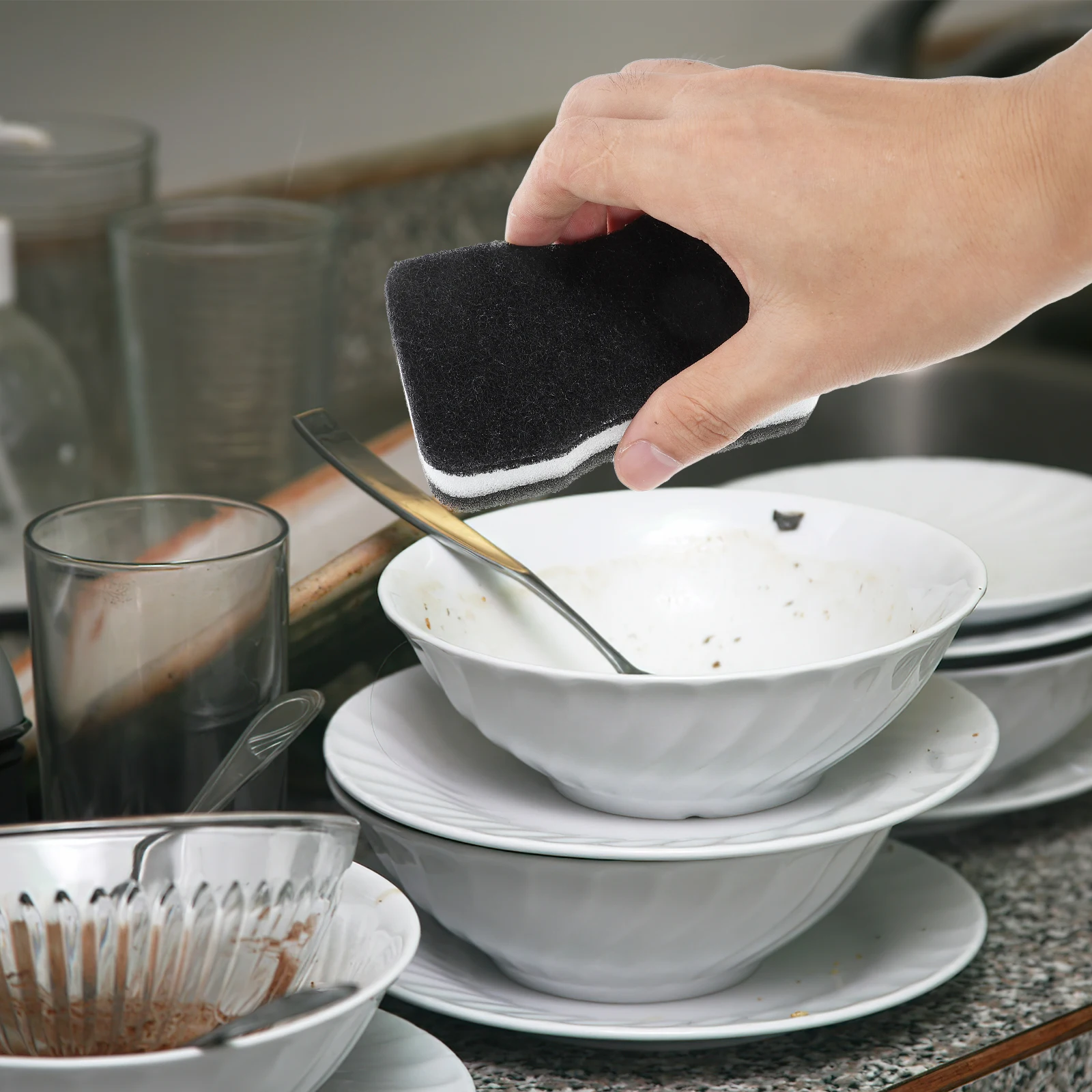 5pcs Cleaning Sponge Pads Durable MultiPurpose Kitchen Bath Scrubber AntiScratch RichBubbles Home Dishwasher Friendly
5pcs Cleaning Sponge Pads Durable MultiPurpose Kitchen Bath Scrubber AntiScratch RichBubbles Home Dishwasher Friendly