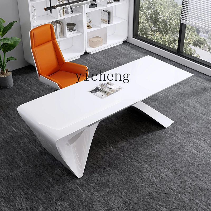 XL simple modern president desk creative desk office desk and chair combination
XL simple modern president desk creative desk office desk and chair combination